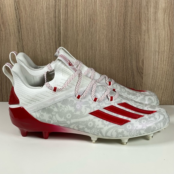 Adidas Adizero Reign Young king FU6708 Men’s Football Cleats Red White Floral - Picture 1 of 9